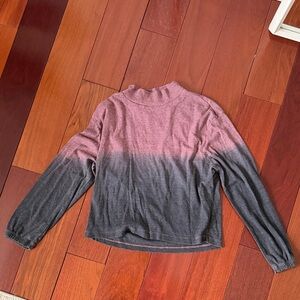 Chaser Purple and Gray Ombre Long Sleeve Top size M